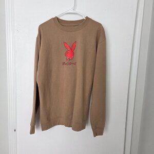 NWOT-Playboy Bunny Magazine Tokyo Japan Club 1976 Anime Sweatshirt Med Brown XL